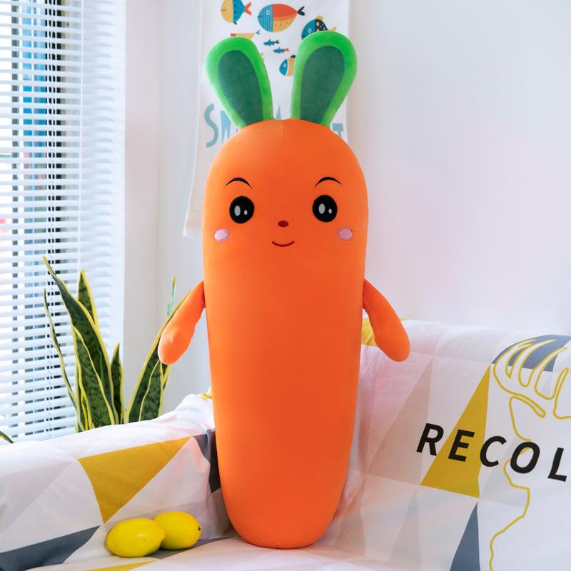 Плюшевая игрушка Кролик Морковь Подушка для сна Милый подарок на день рождения Девочка Тряпичная кукла Кукла для кровати 45cm0.2kg (super small mini) red Bai Fen Bai dolls and toys