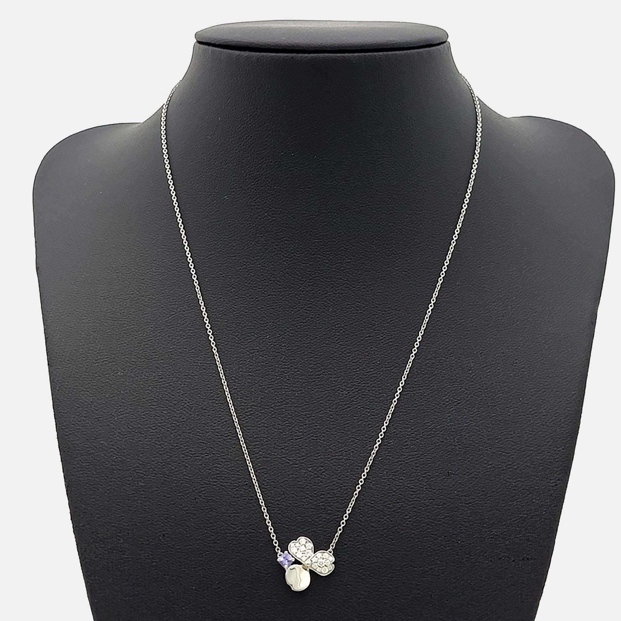 Tiffany Paper Flowers Diamond Tanzanite Platinum Necklace Tiffany & Co.