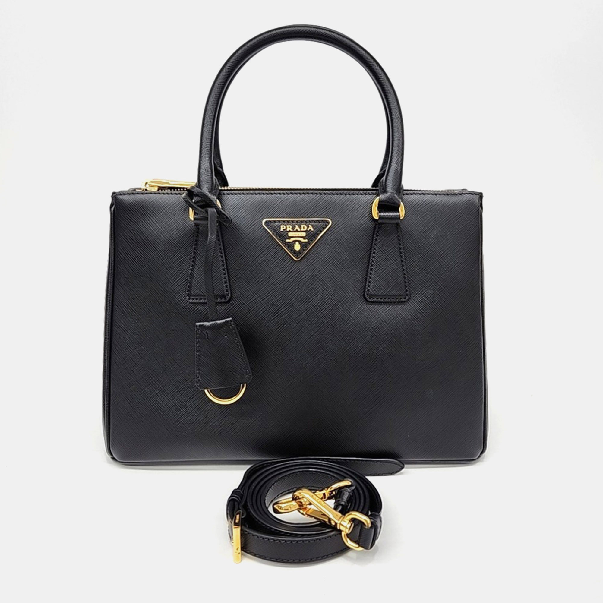 Prada Saffiano Luxe 1BA863 Black Saffiano Leather Tote Bag