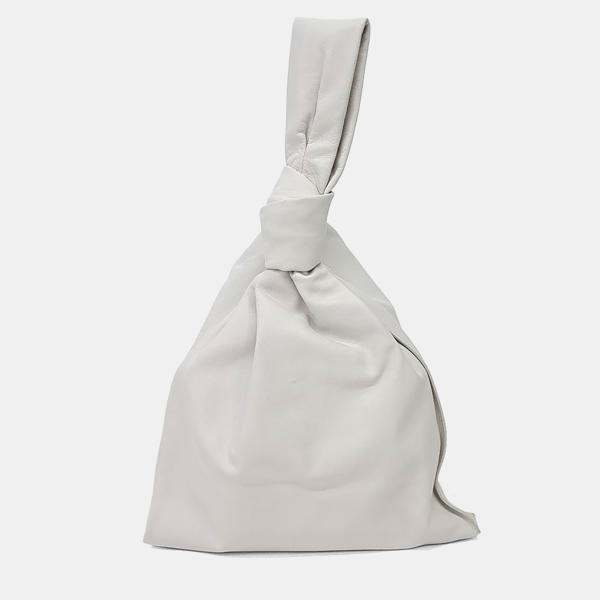 Bottega Veneta The Mini Twist White Leather Clutch Bag