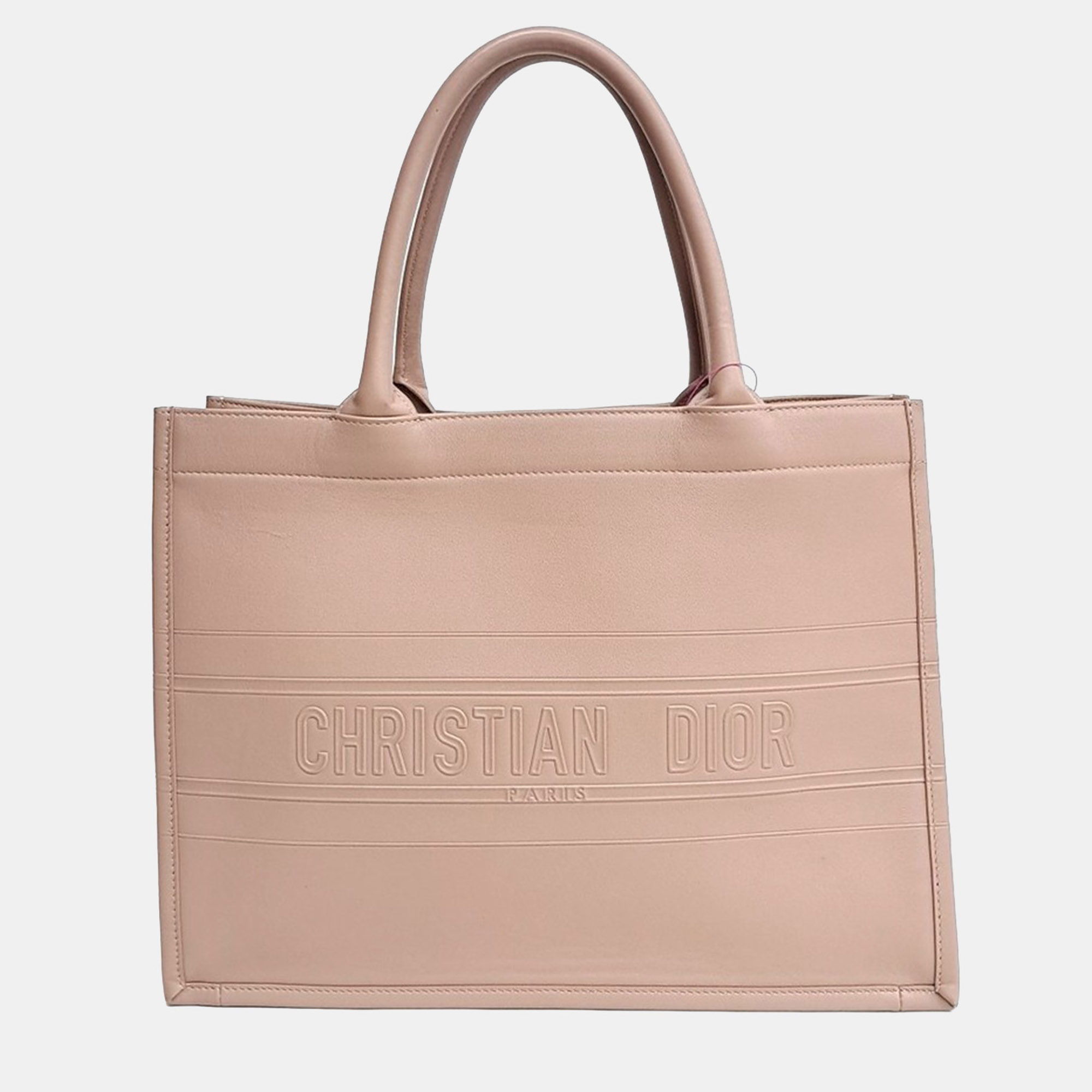 Christian Dior Book Tote 36 Pink Leather Top Handle Bag