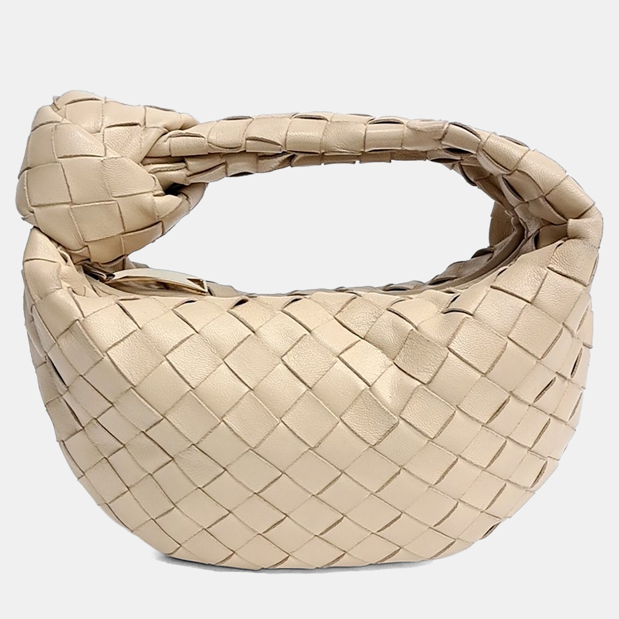 Bottega Veneta Beige Leather BV Mini Jody Bag