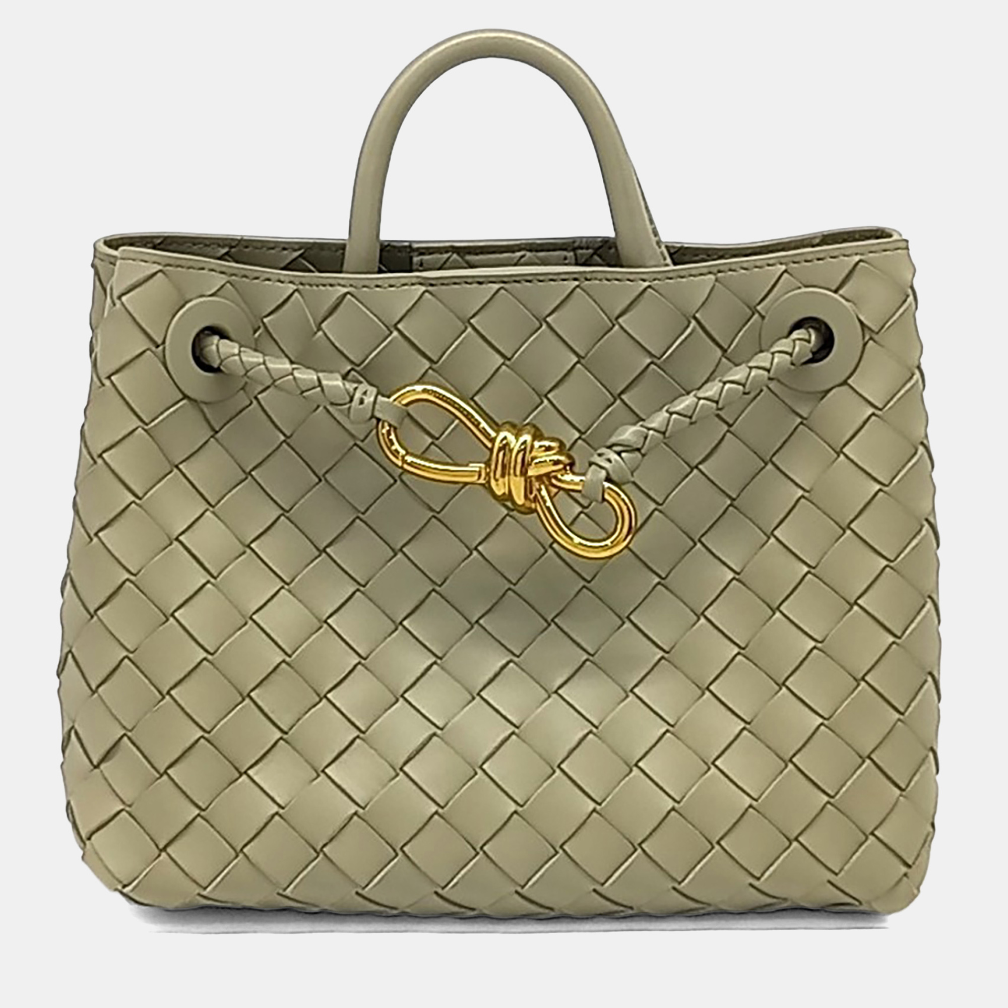 Bottega Veneta Beige Leather Andiamo Small