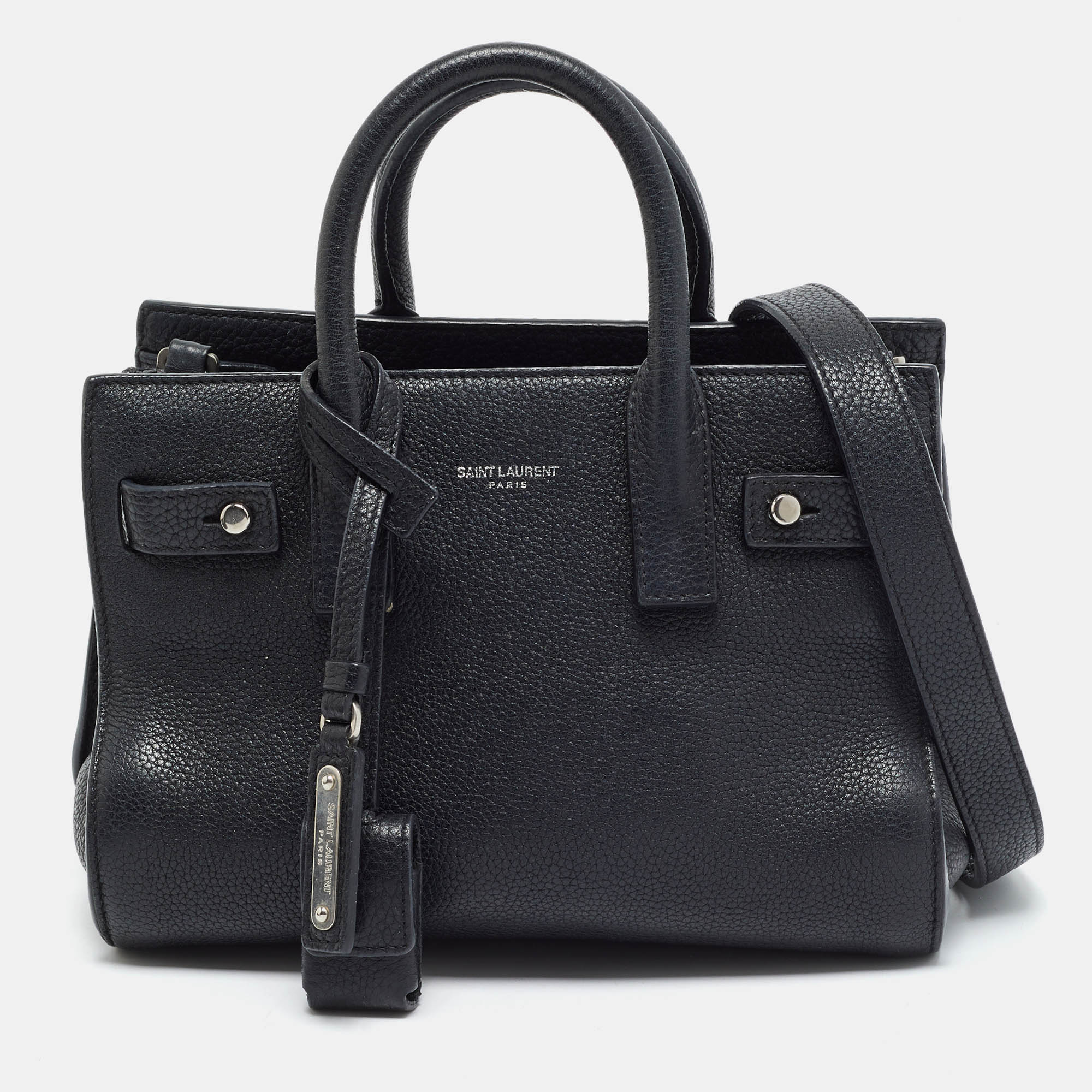 Saint Laurent Sac de Jour Supple Nano Black Leather Tote Saint Laurent Paris
