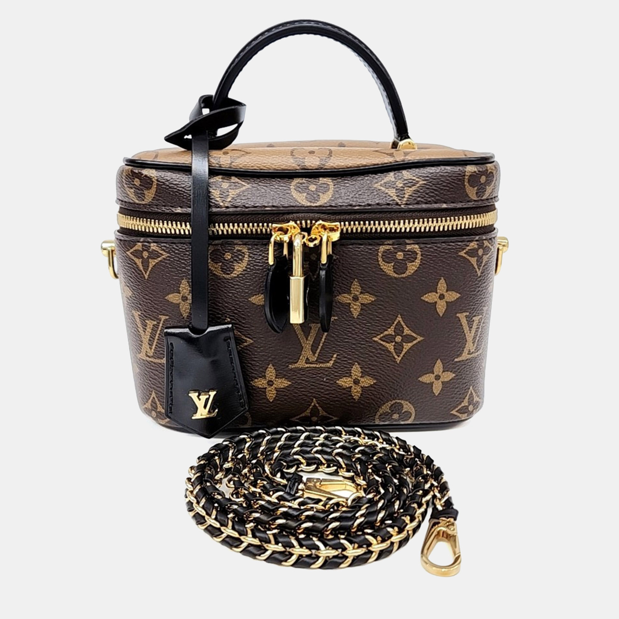 Louis Vuitton Brown Coated Canvas Vanity Top Handle Bag PM