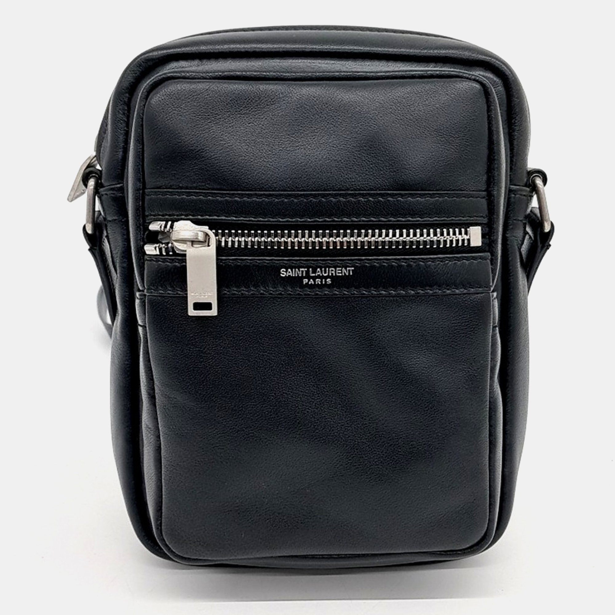 Saint Laurent Sid Black Leather Crossbody Bag Saint Laurent Paris