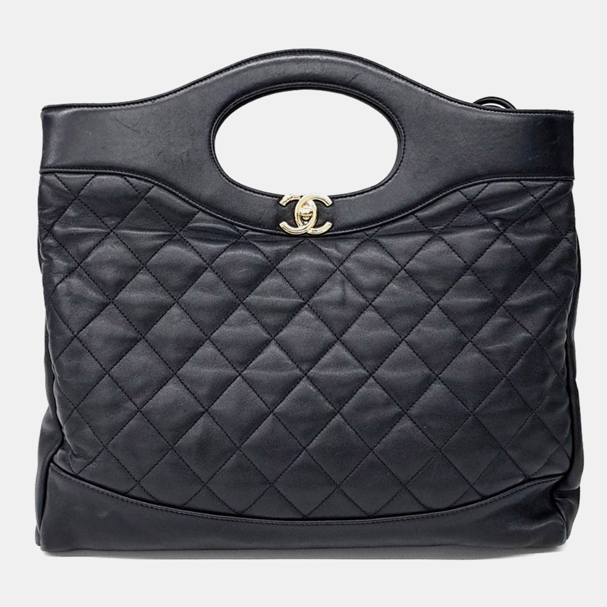 Chanel 31 Black Leather Shopping bag