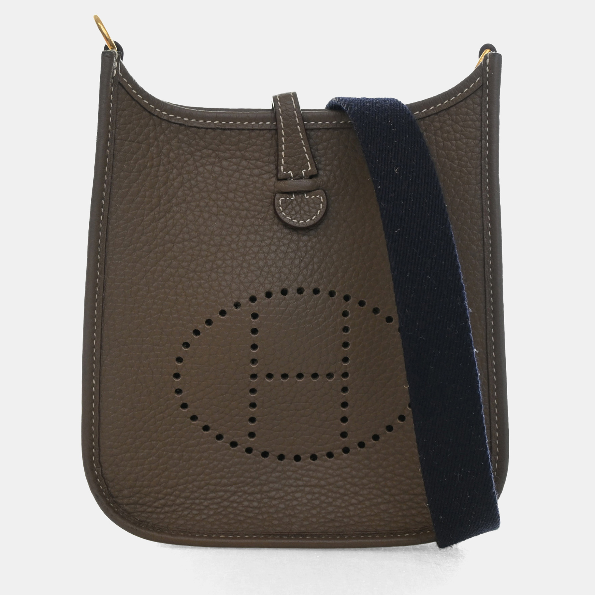 Hermes Evelyne 16 TPM Etoupe Taurillon Clemence Leather Crossbody Bag