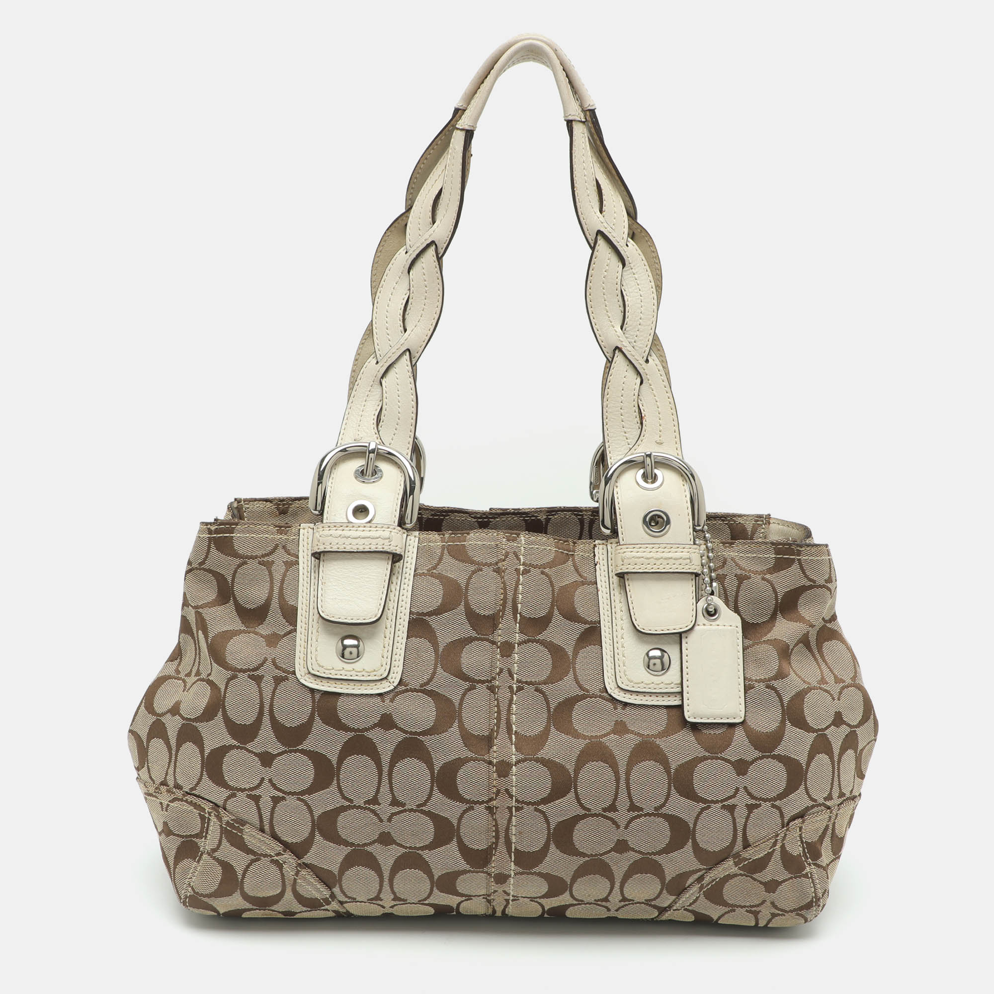 Coach Beige/Brown Signature Canvas Tote