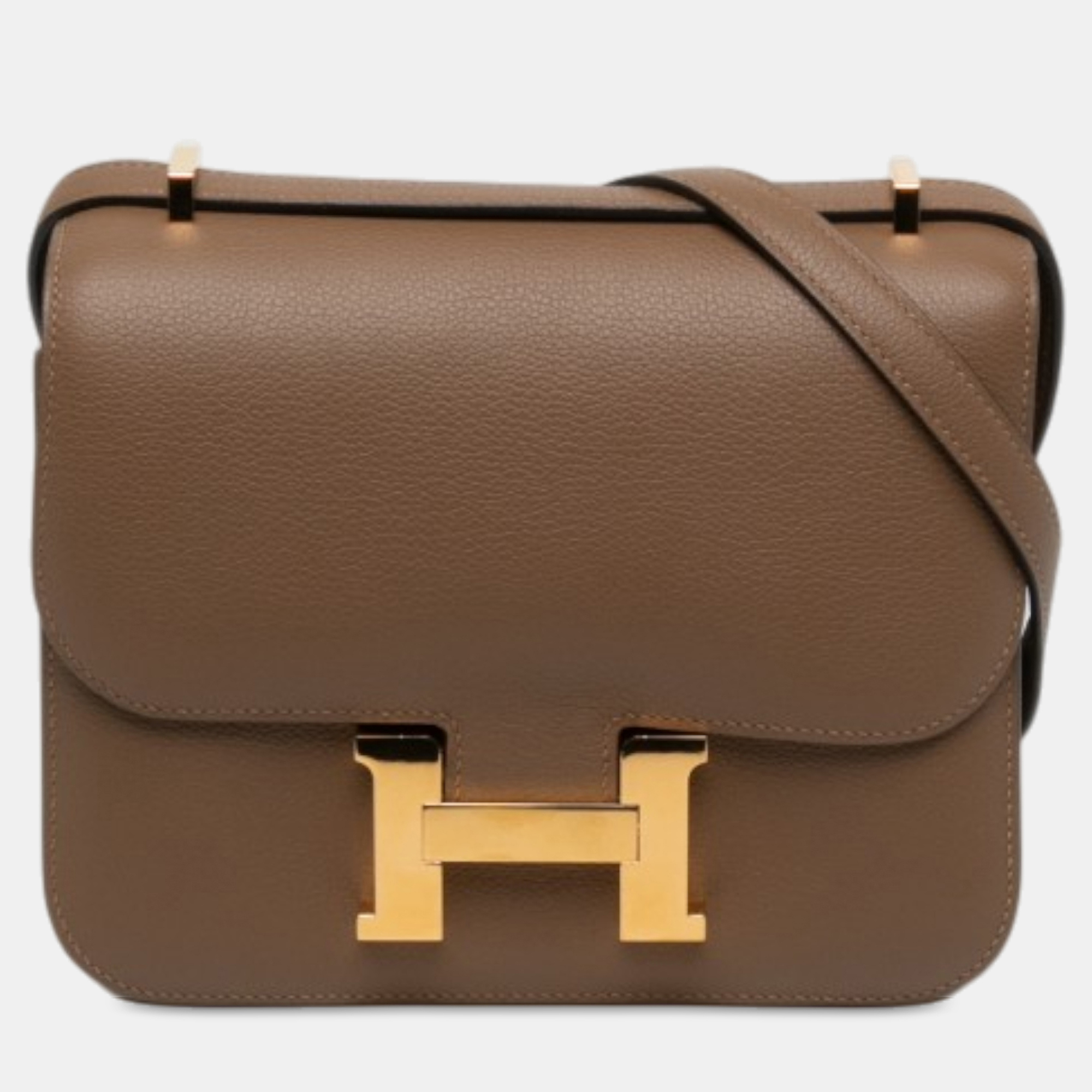 Hermes Constance 18 Etoupe Chevre Mysore Crossbody Bag