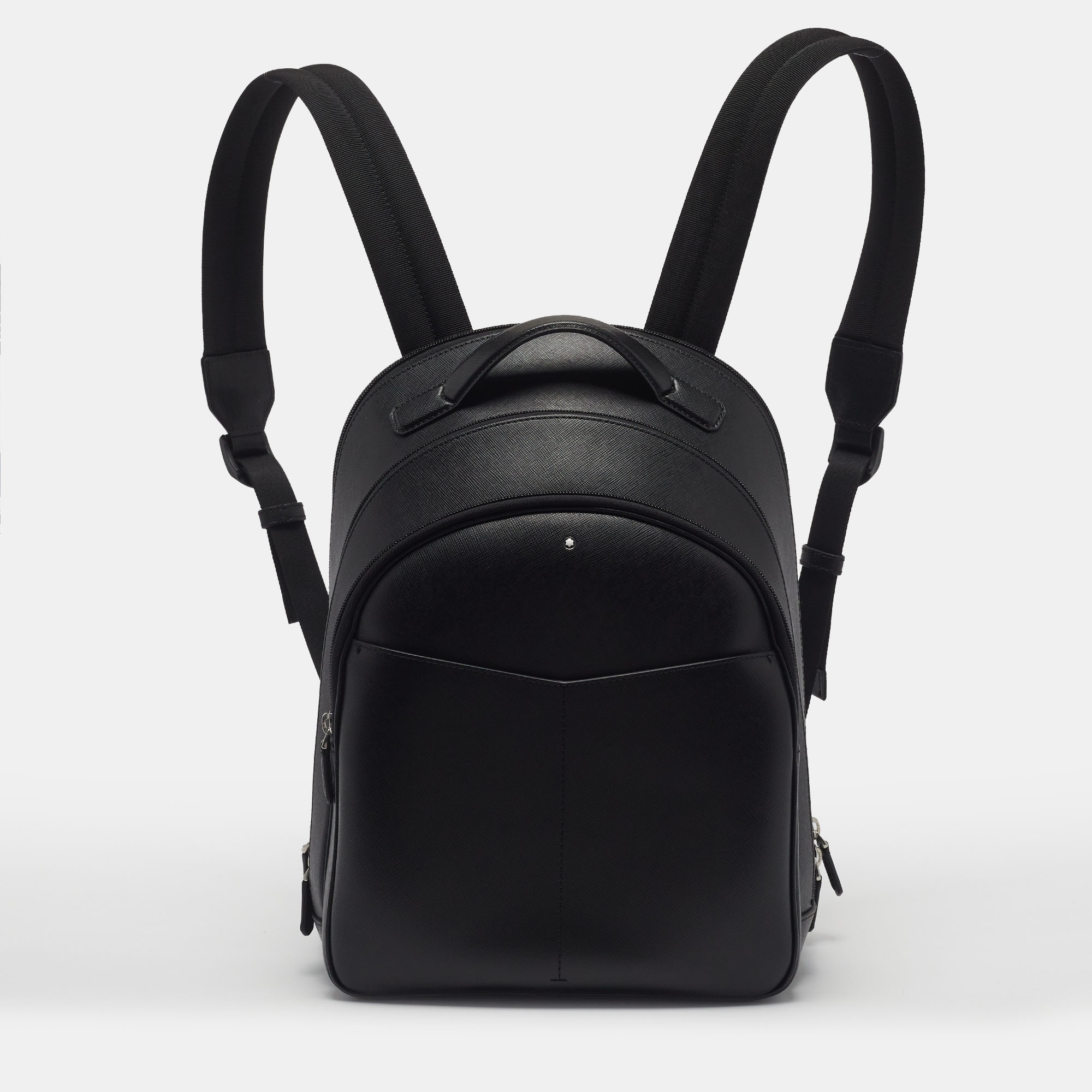Montblanc Sartorial Small Black Leather 3 - Compartment Backpack