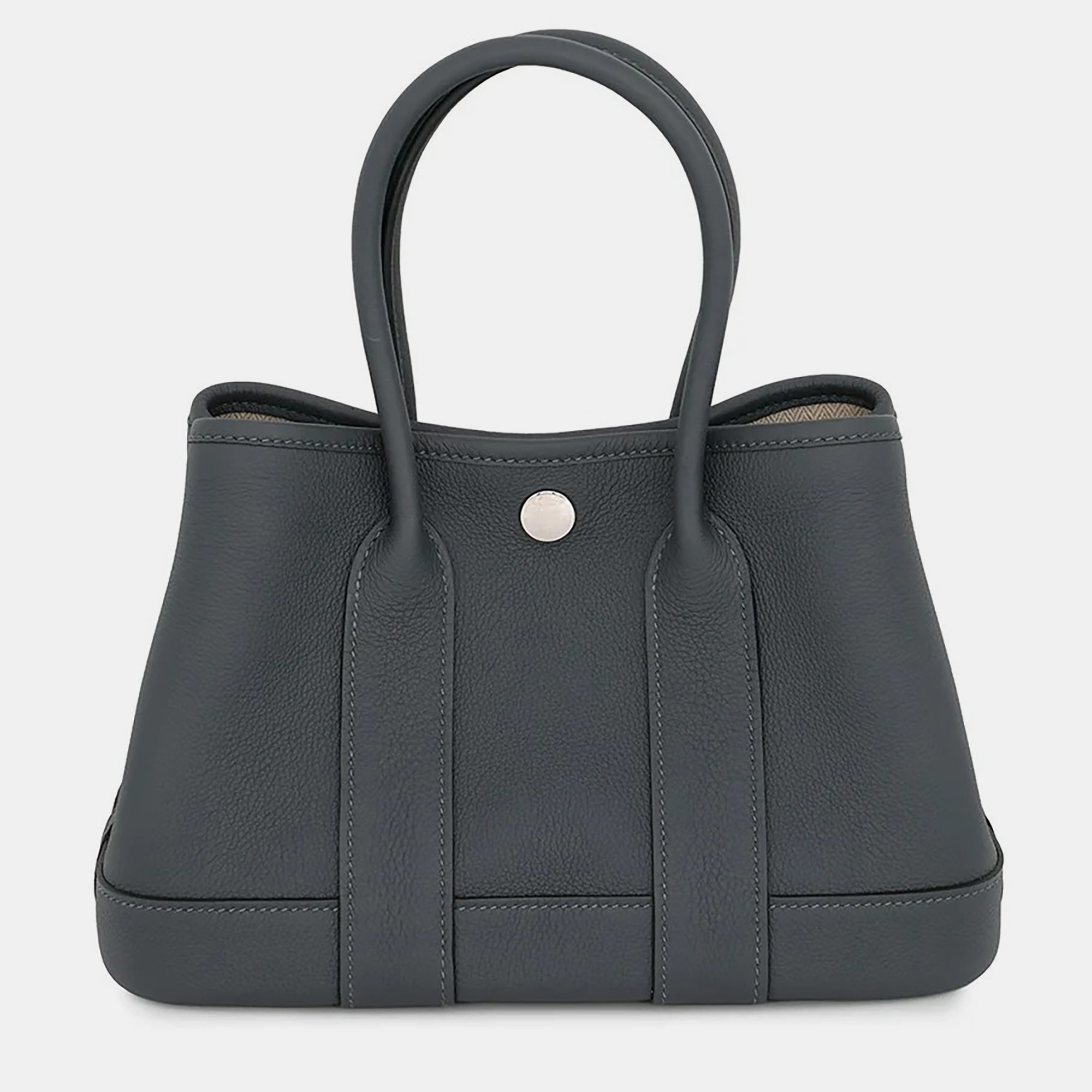 Hermes Neo Garden Party 23 Grimist Togo Calfskin Leather Top Handle Bag