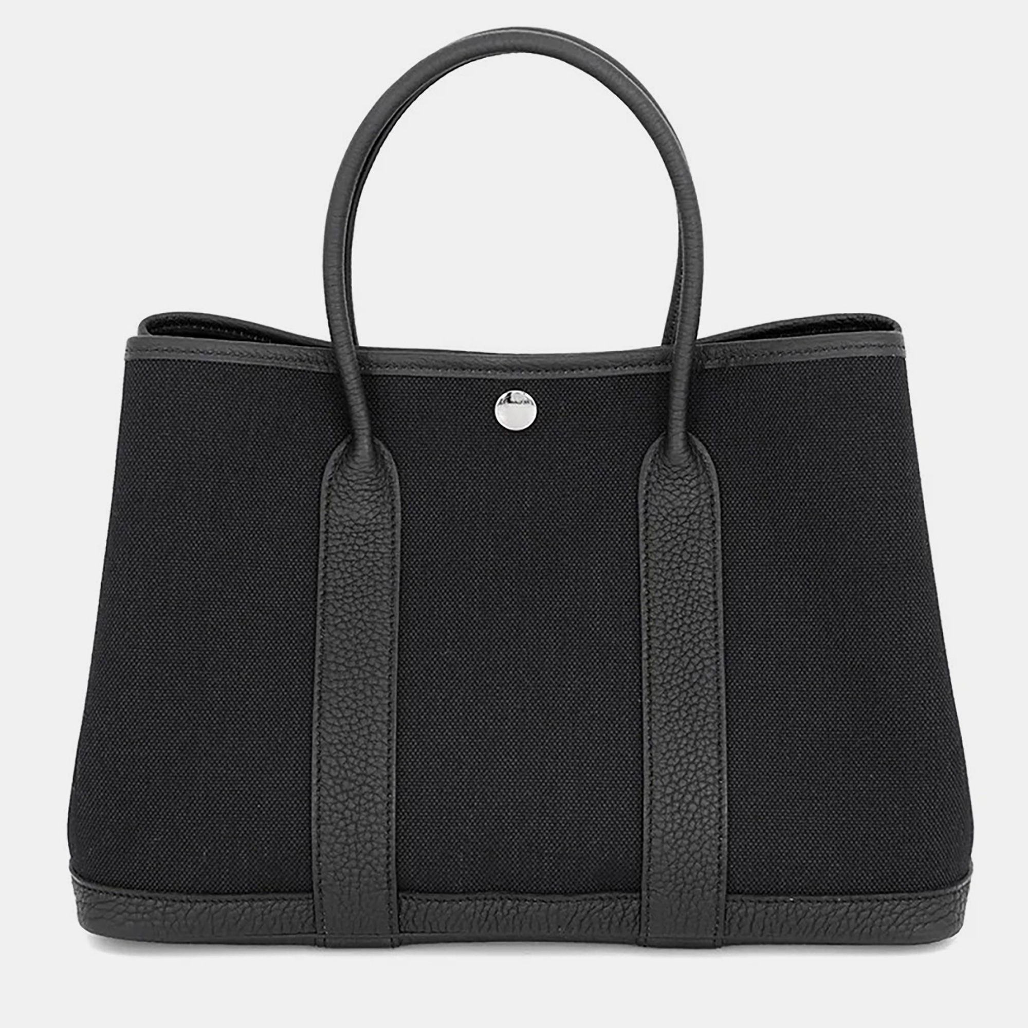Hermes Garden Party Black Toile H Negonda Leather Size TPM
