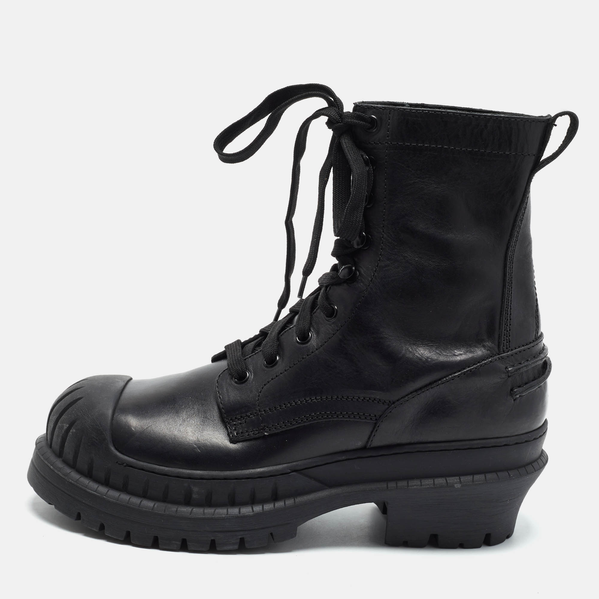 Acne Studios Size 41 Black Leather Combat Boots