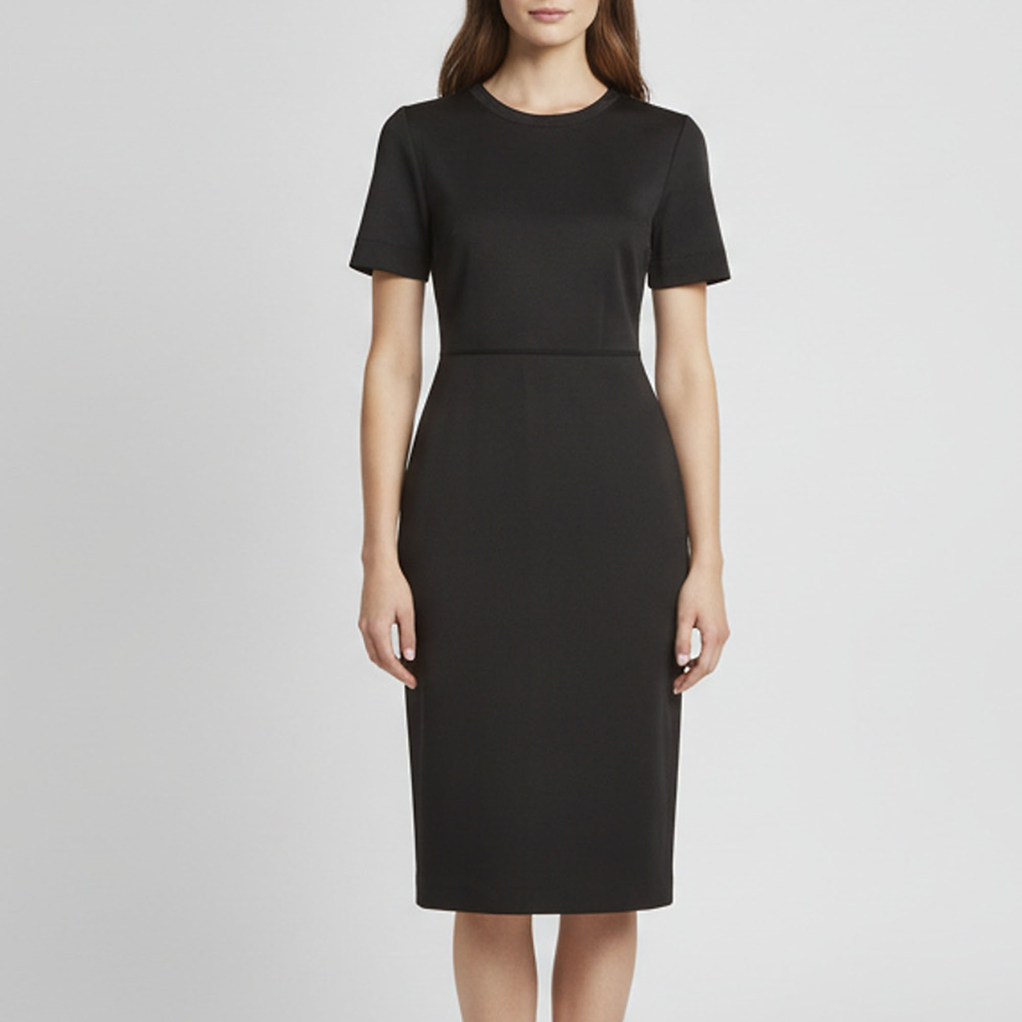 Fendi Black Zucca Striped Knit Midi Dress S