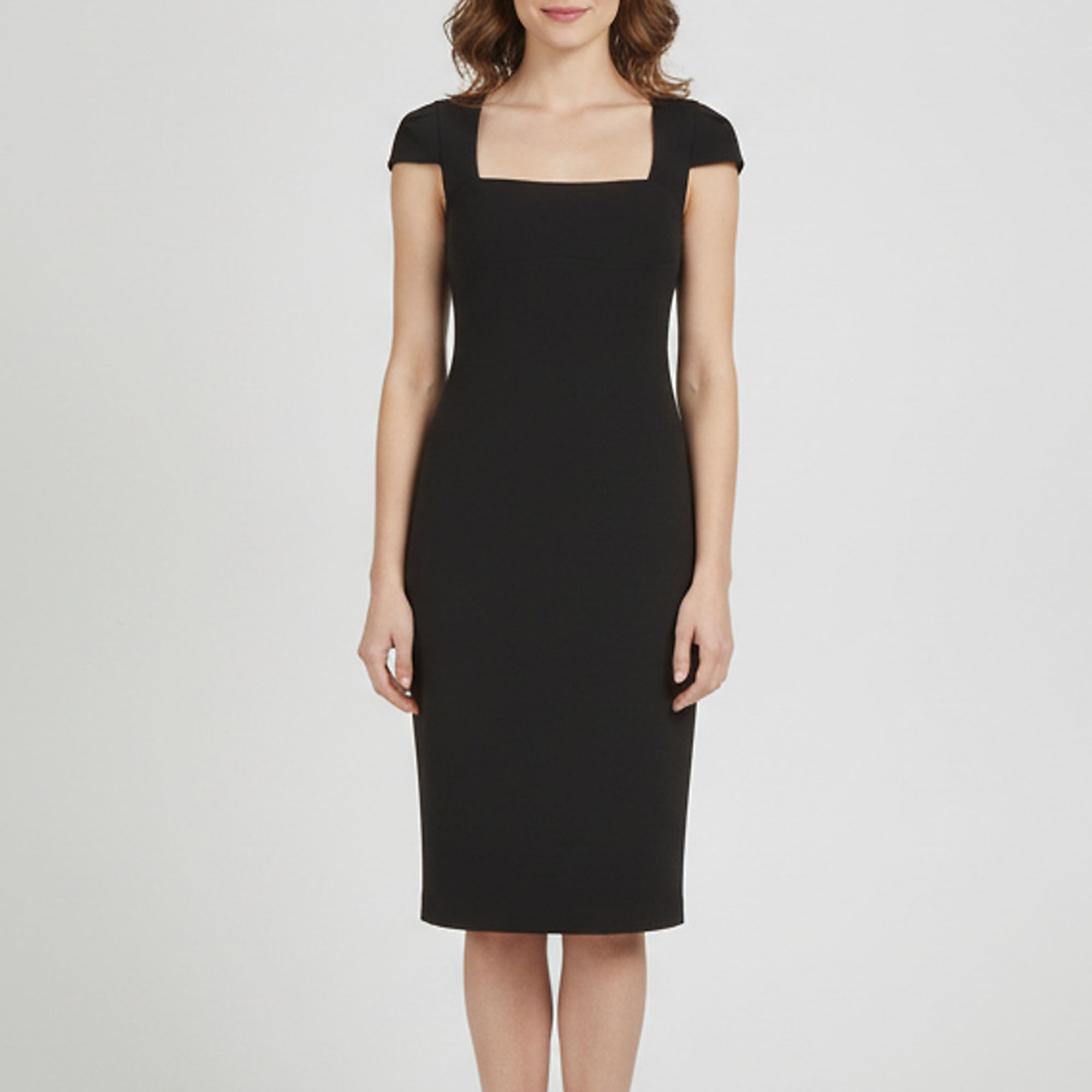Emilio Pucci Black Stretch Knit Cut Out Neck Detail Dress S