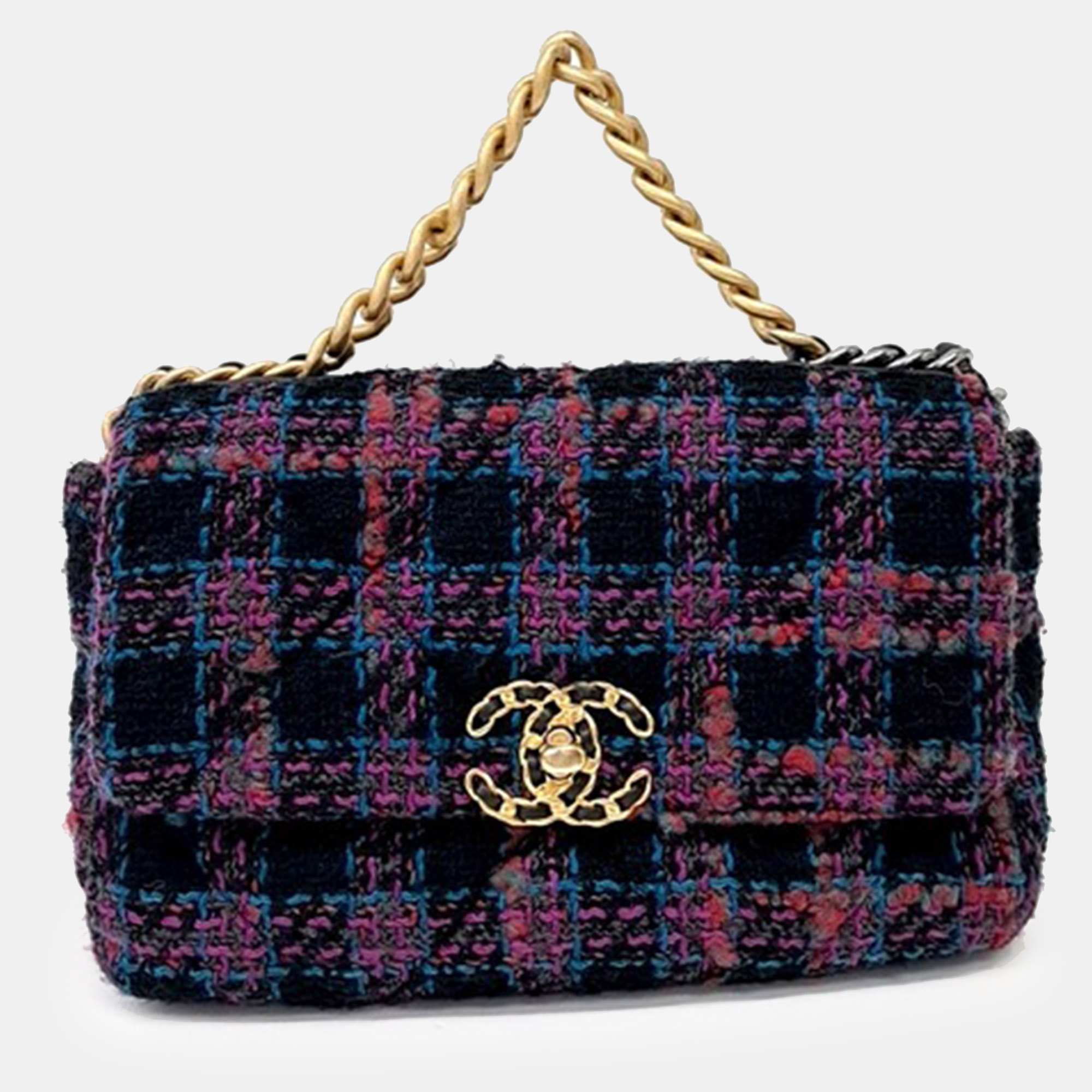 Chanel 19 Small Multicolor Tweed Flap Bag