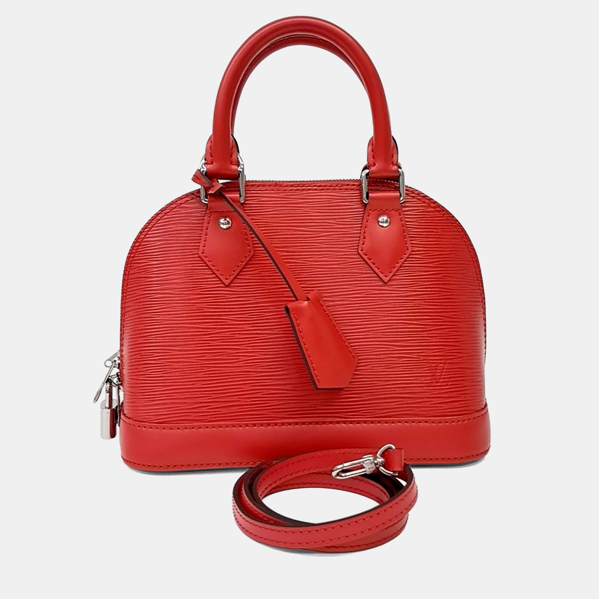Louis Vuitton Red Epi Leather Alma BB Top Handle Bag