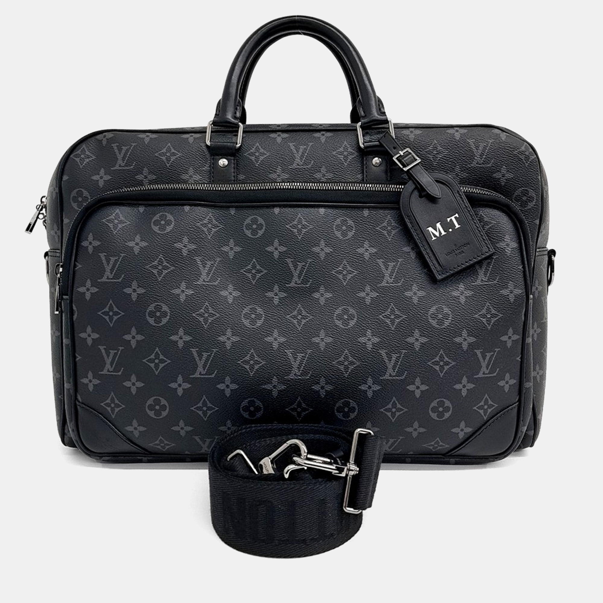 Louis Vuitton Black Monogram Eclipse Canvas Briefcase Bag