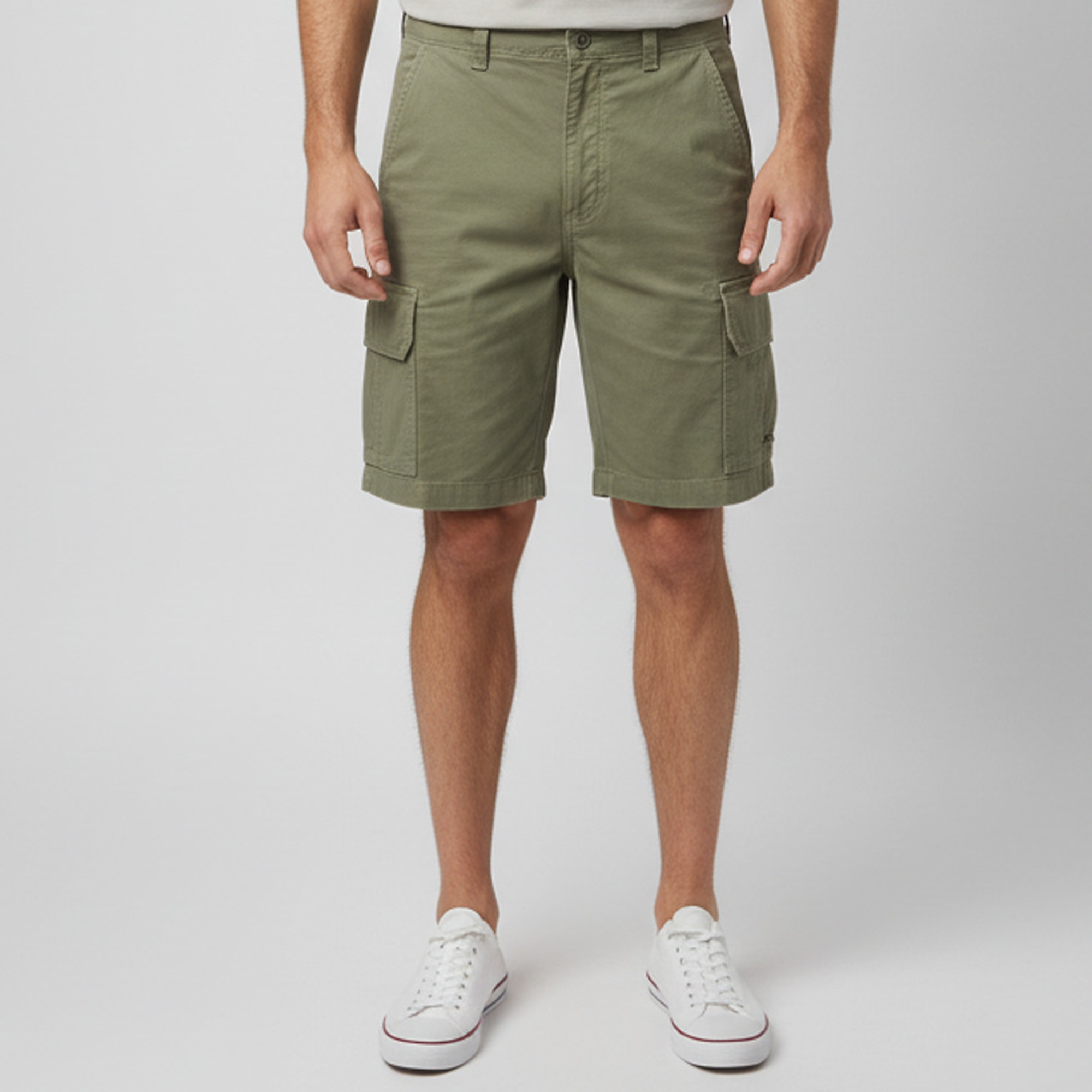 Loewe x Paula's Ibiza Green Gabardine Cargo Shorts S