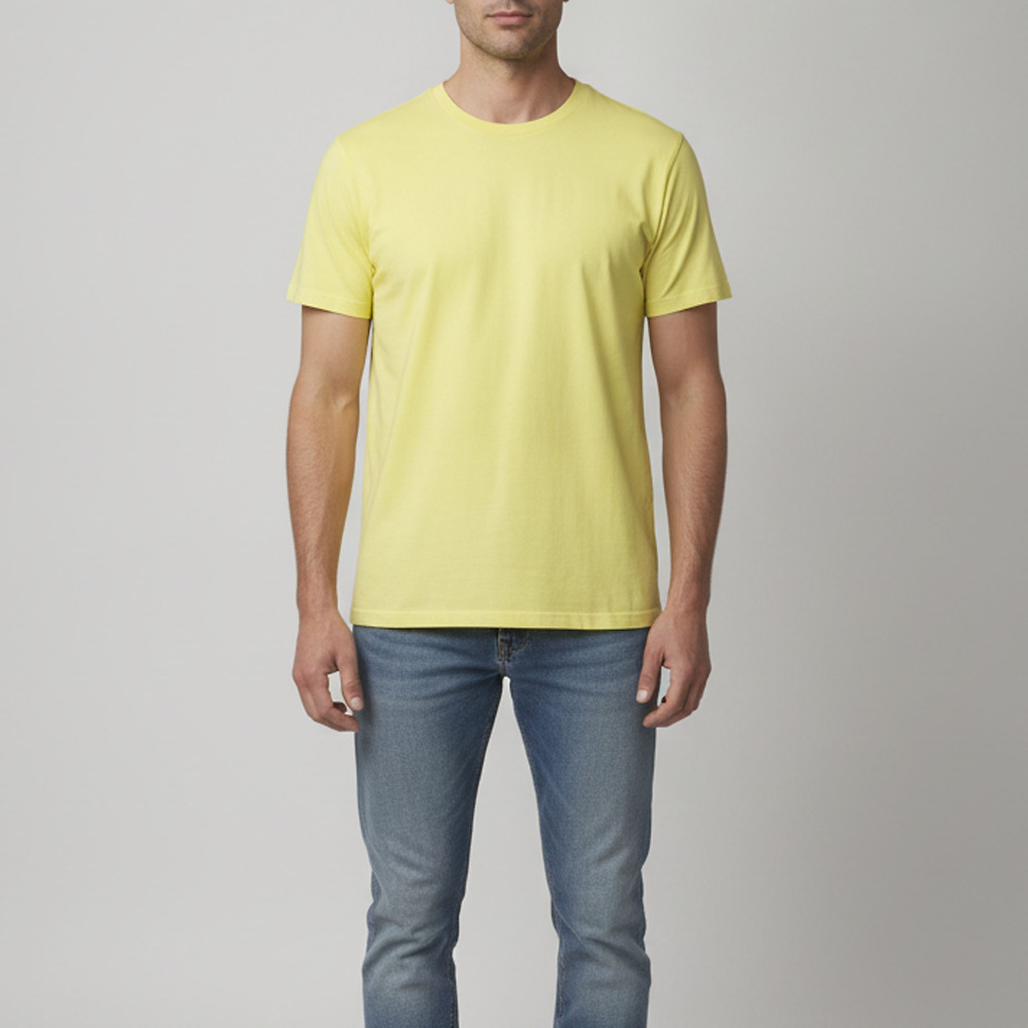 Givenchy Yellow Logo Tape Jersey Crewneck T-Shirt S