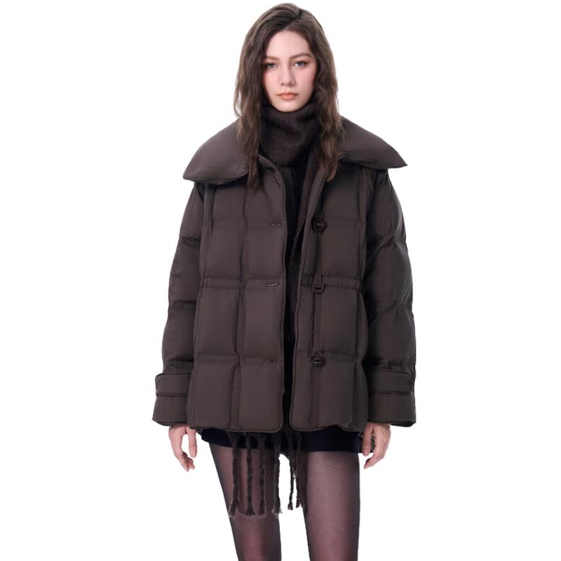 Женский пуховик Jinyujie с коротким лацканом S black JDST online