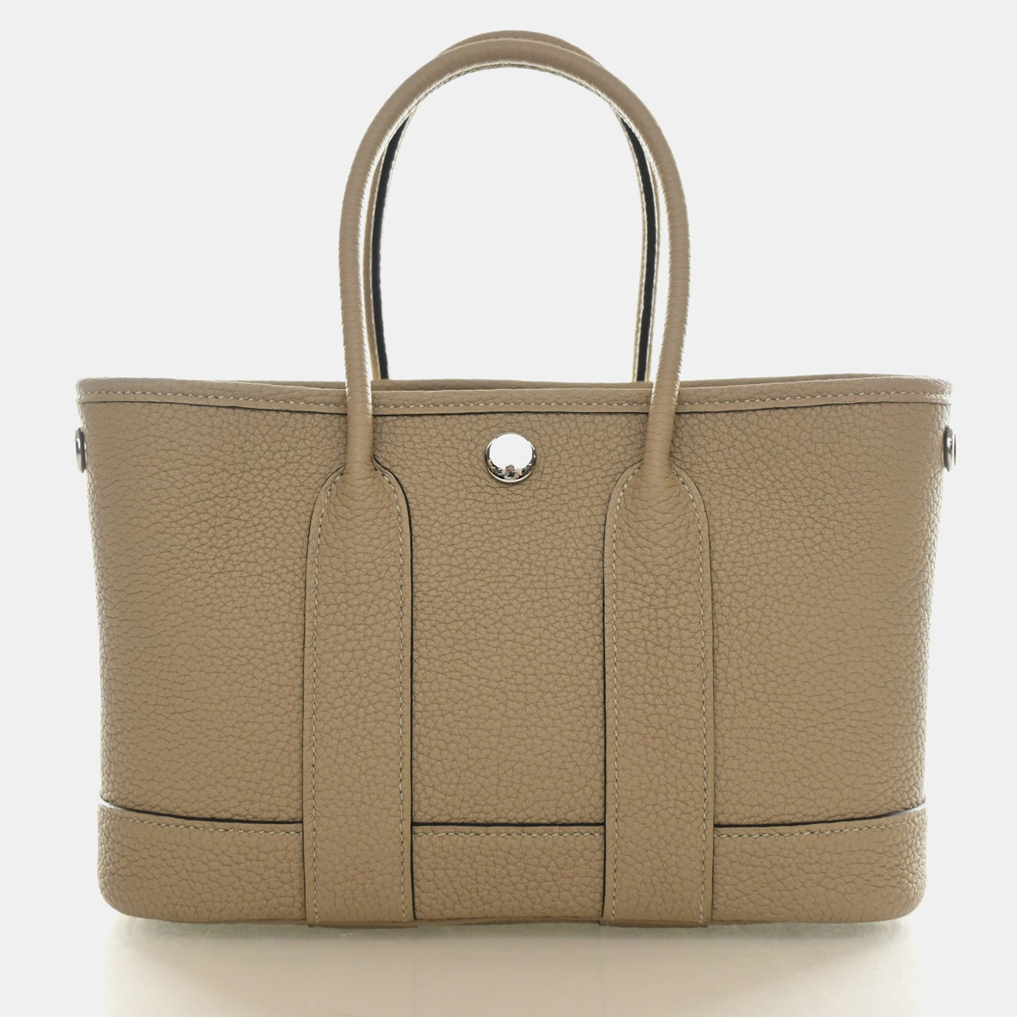 Hermes Neo Garden Party 23 Trench Negonda Calfskin Leather Top Handle Bag