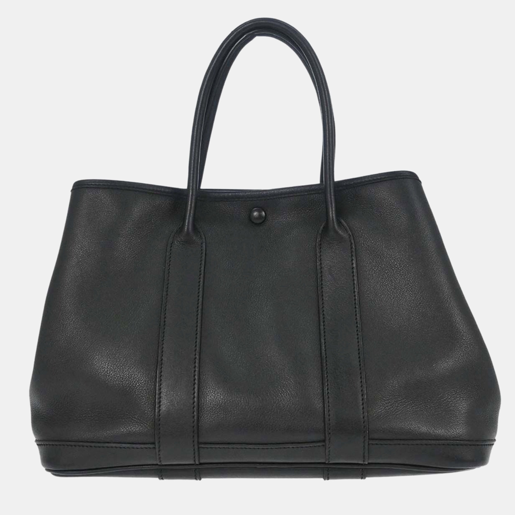 Hermes Garden Party 30 Black Swift Leather Tote Bag