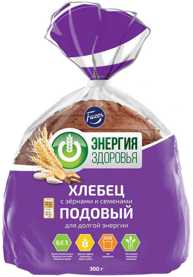 Хлеб Энергия здоровья с зернами и семенами, нарезка