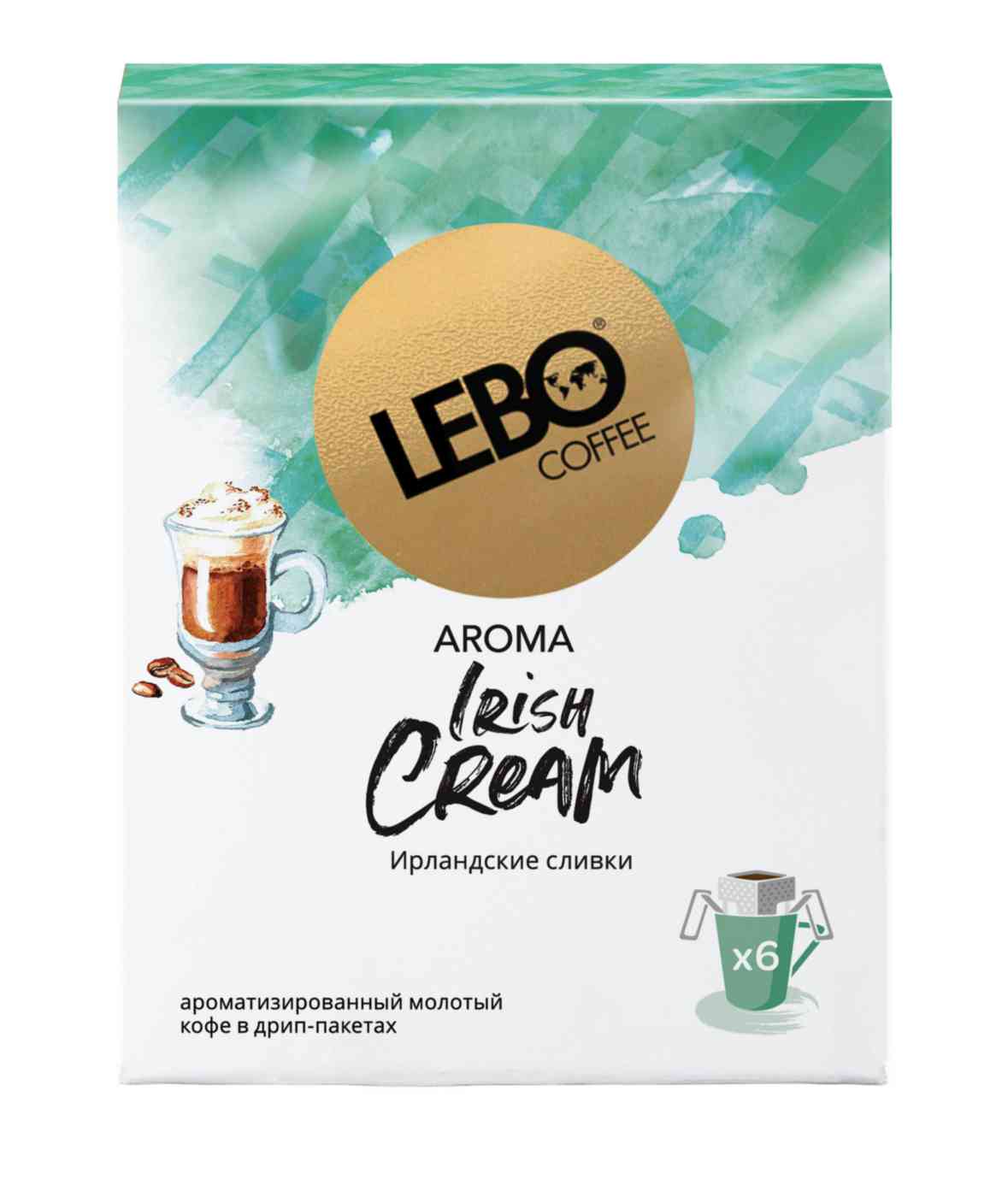 Кофе молотый в дрип-пакете Lebo Irish Cream