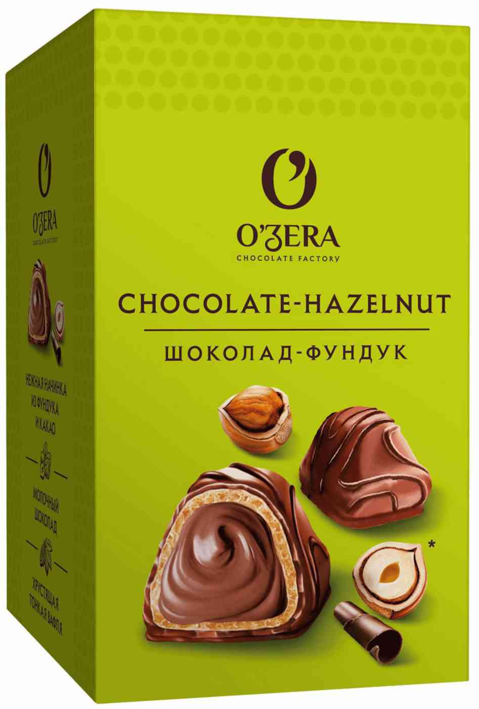 Конфеты вафельные O'Zera с ореховой начинкой