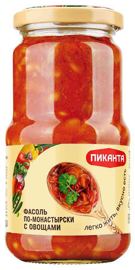 Фасоль по-монастырски Пиканта с овощами