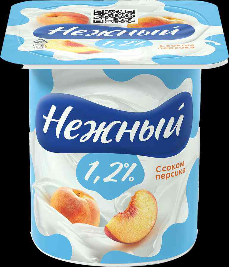 Продукт йогуртный Нежный с соком персика 1,2%