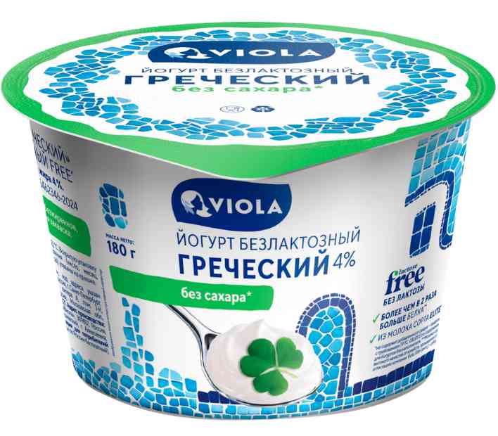 Йогурт Viola Free Греческий безлактозный 4%