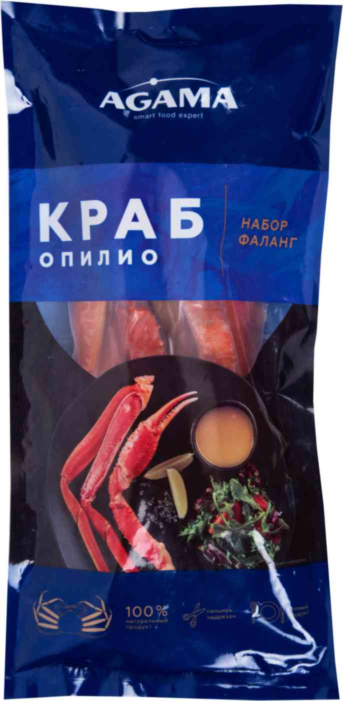 Краб опилио варено-мороженый Agama набор фаланг