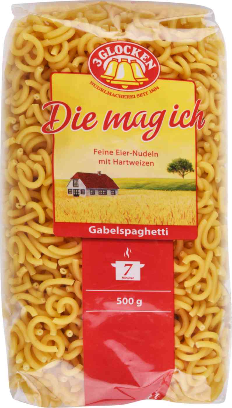 Макаронные изделия 3 Glocken Gabelspaghetti Die Mag Ich Feine Eier-Nudeln
