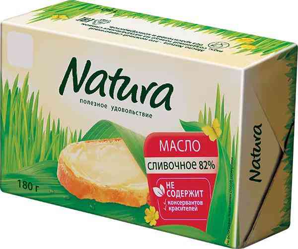 Масло сливочное Natura 82%