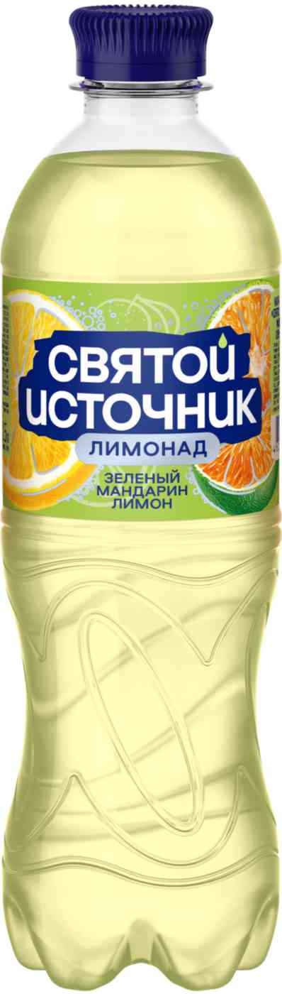 Лимонад Святой Источник зеленый мандарин-лимон газированный