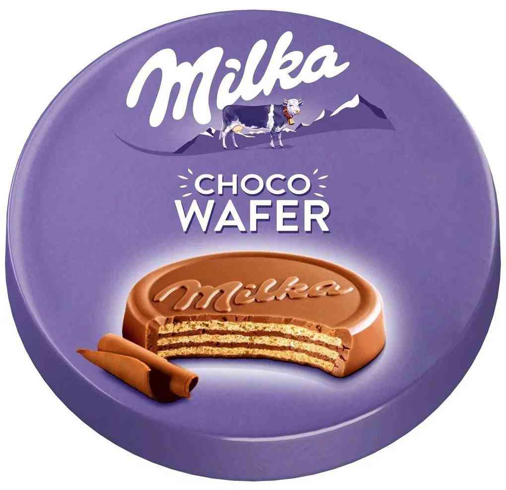 Вафли покрытые шоколадом Milka с начинкой какао