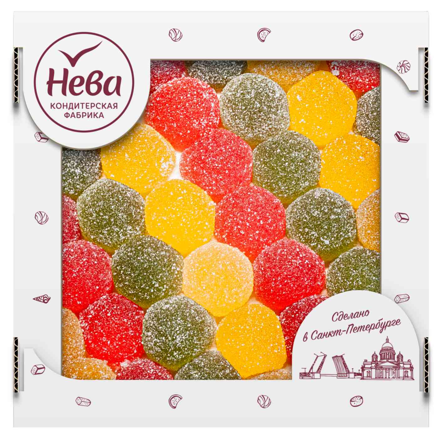 Мармелад желейный Нева дыня-вишня-яблоко