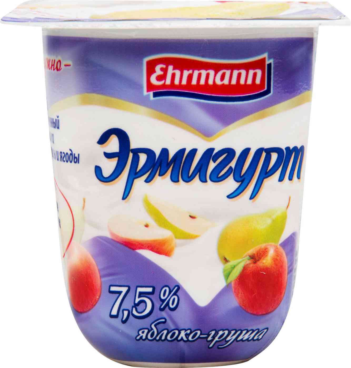Продукт йогуртный Эрмигурт Яблоко-груша 7,5%
