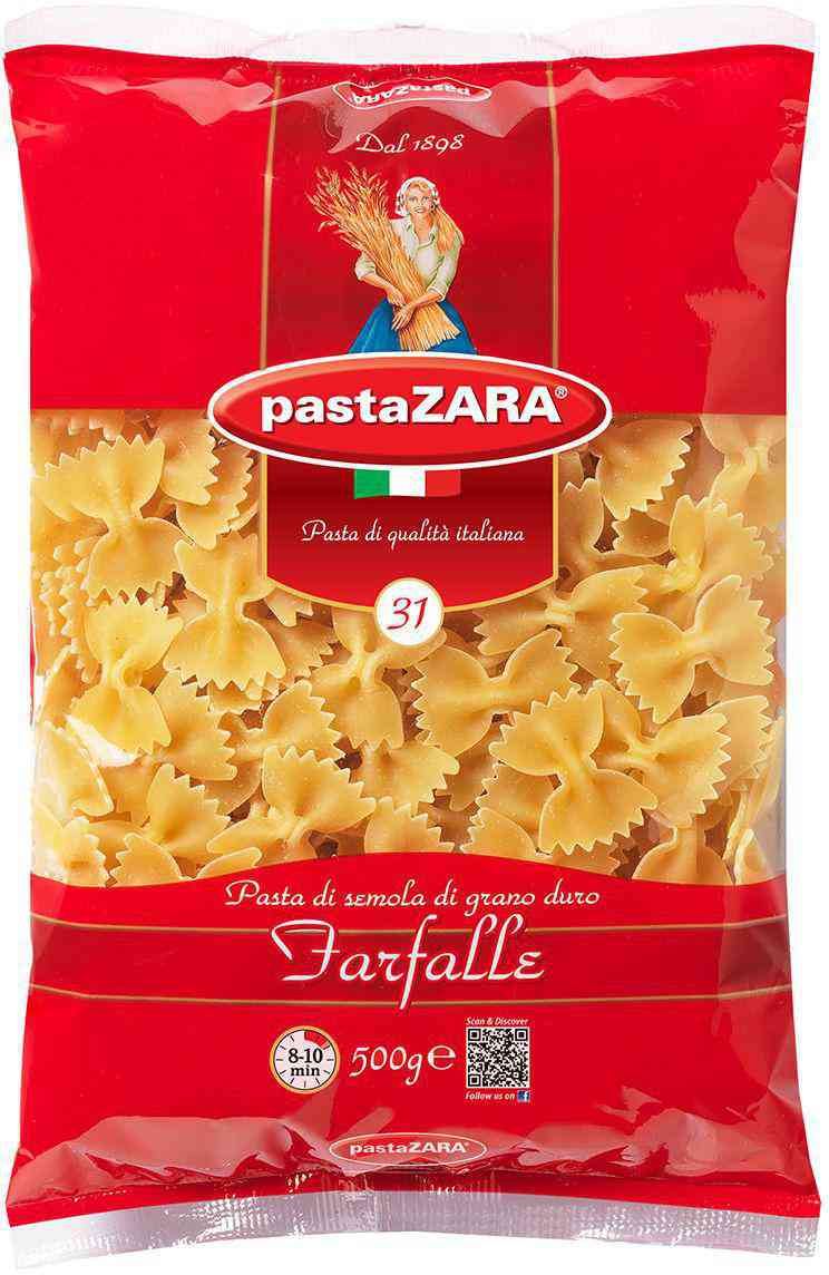 Макаронные изделия PastaZara Farfalle 31