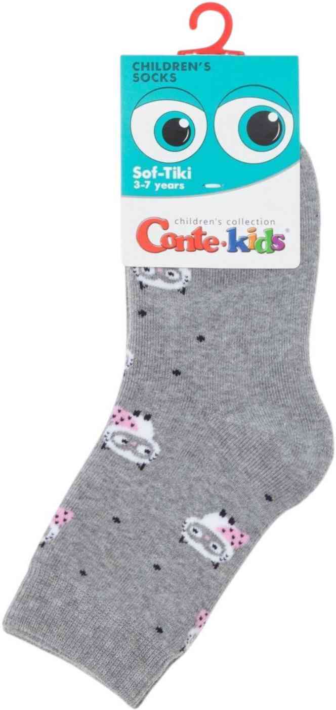 Носки детские махровые Conte-kids Sof-tiki Котята цвет: серый