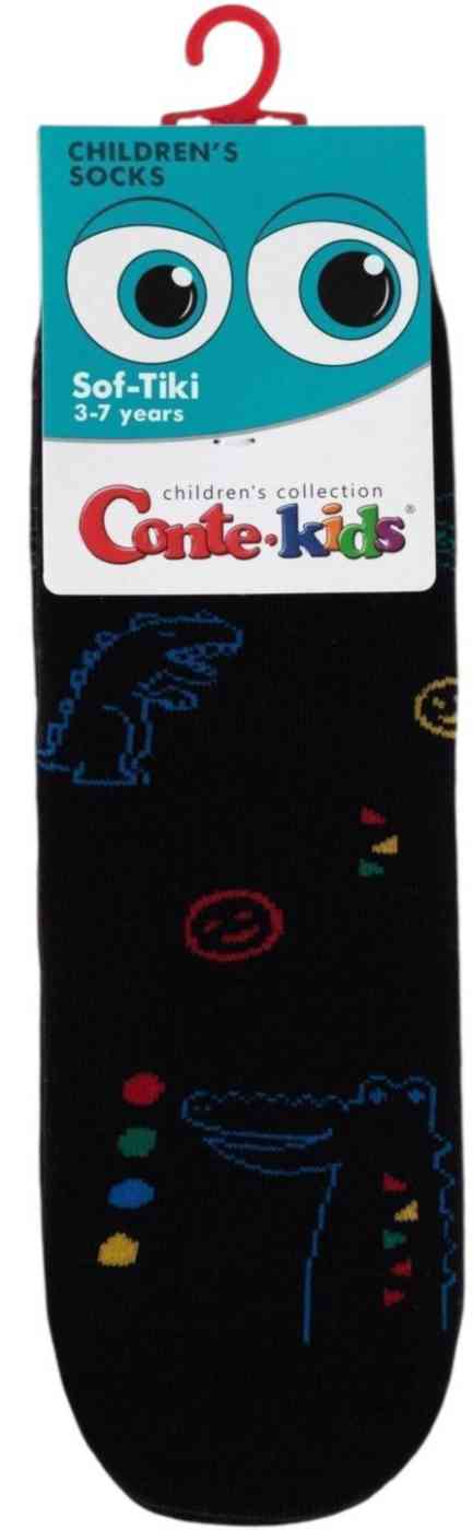 Носки детские махровые Conte-kids Sof-tiki 765 Фантазии цвет: черный