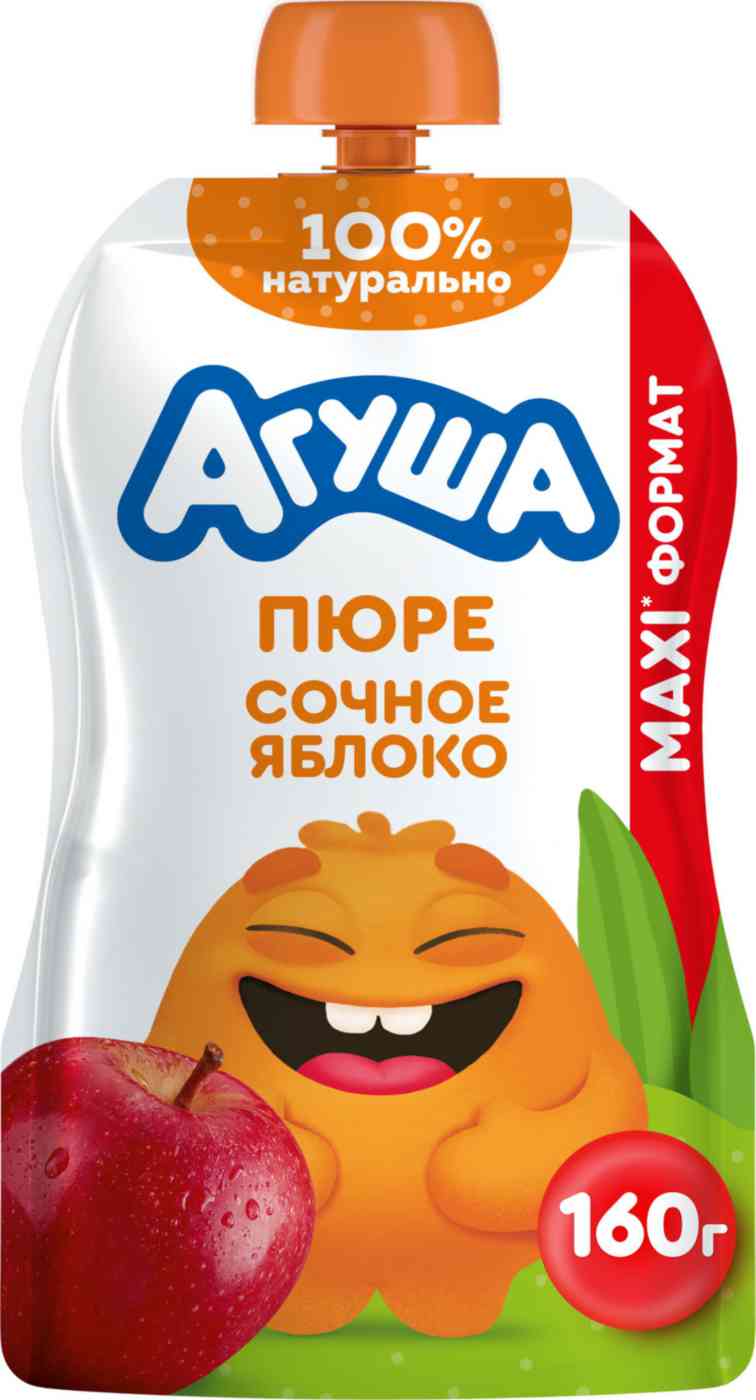 Пюре Агуша сочное яблоко с 8 месяцев