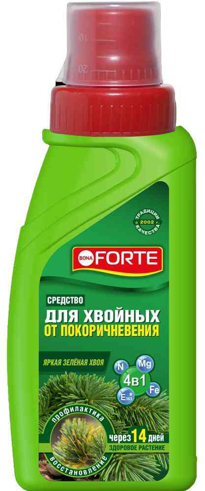 Удобрение Bona Forte от покоричневения хвои 4в1