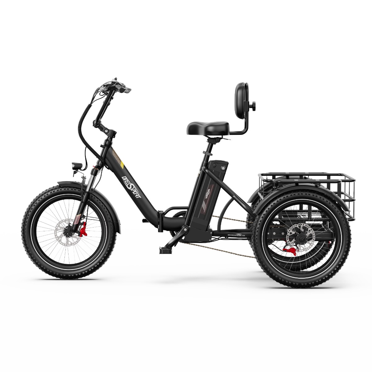 ONESPORT OT30 Pro Electric Tricycle 48V 18AH 500W 20 Inch Tires Adult City Cargo E-Tricycle CN Version HONOR Magic9 Pro Max
