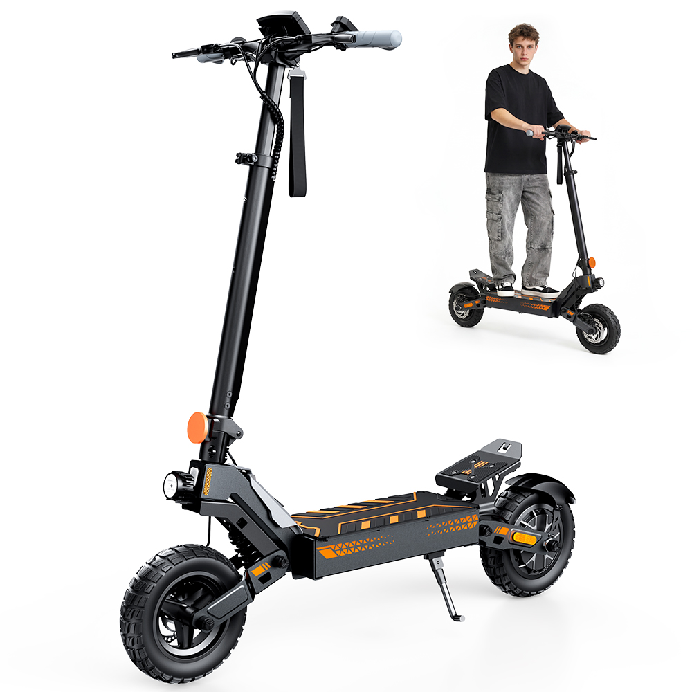 iScooter W10 Electric Scooter,48V 15Ah Battery, 800W Peak Motor, 11-inch Tubeless Off-Road Tires, 55+ km Range, 4 Speed ​​Modes, App Control, Front &a CN Version HONOR Magic9 Pro Max