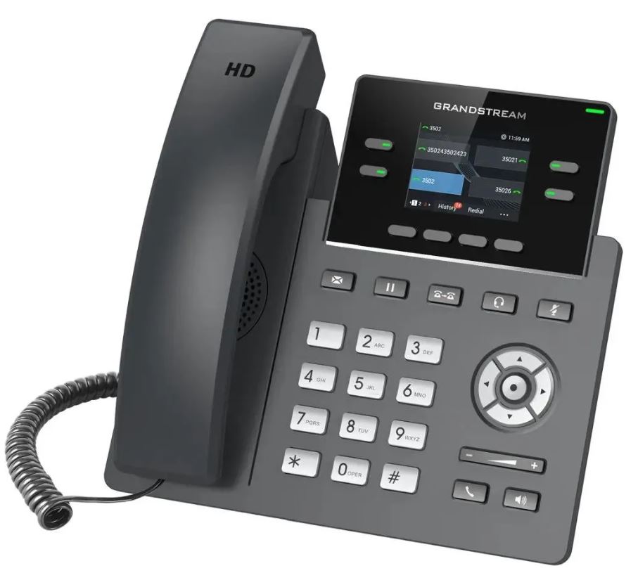 Телефон VoiceIP Grandstream GRP-2612w 2 SIP аккаунта, 2хEthernet, 10/100, дисплей 2,4" цветной, книга на 1000 контактов,POE, Opus, Wi-Fi