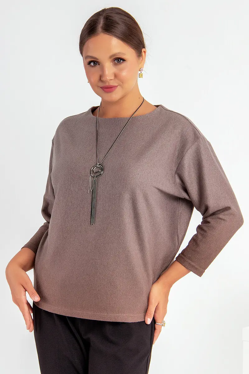 Джемпер Liza Fashion трикотажный коричневый